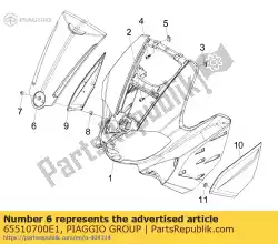 Qui puoi ordinare copertina da Piaggio Group , con numero parte 65510700E1: