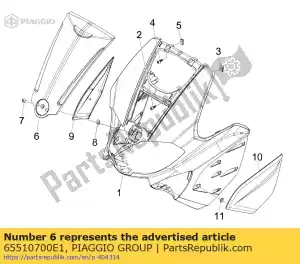 Piaggio Group 65510700E1 cover - Bottom side