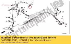 knop comp., selecteer hendel van Honda, met onderdeel nummer 54130HN8003, bestel je hier online: