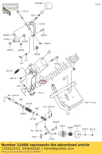 kawasaki 110562237 01 wspornik, d?wignia zmiany biegów - Dół