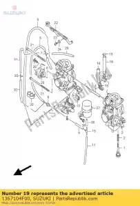 Suzuki 1367104F00 grampo - Lado inferior