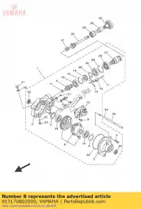 yamaha 913170802000 bolt, socket - Bottom side