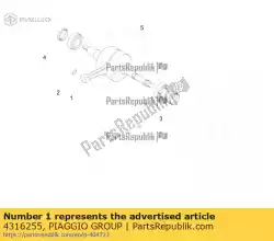 Qui puoi ordinare albero motore cpl. Da Piaggio Group , con numero parte 4316255: