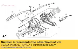 Honda 19322HN2000 slang, waterpomp - Onderkant