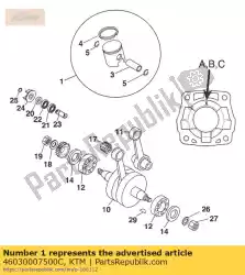 Aqui você pode pedir o pistão cpl. 45mm 'c / d em KTM , com o número da peça 46030007500C: