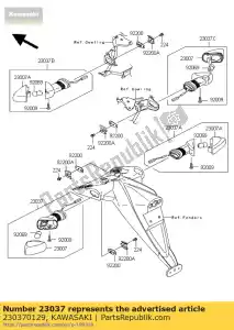 kawasaki 230370129 lampe-assy-signal, rr, lh zr1000b - La partie au fond