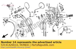 Qui puoi ordinare tubo acceleratore gri da Honda , con numero parte 53141429010: