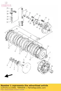 yamaha 1UY161111000 engranaje, accionamiento primario - Lado inferior