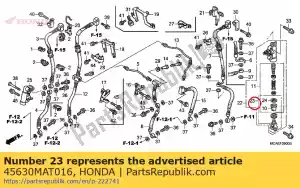 honda 45630MAT016 conjunto de junta, haste de freio - Lado inferior