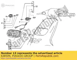 Qui puoi ordinare indicatore di direzione da Piaggio Group , con numero parte 638509: