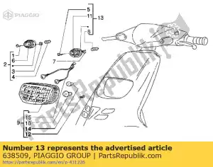 Piaggio Group 638509 indicatore di direzione - Il fondo