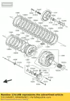 13116S007, Kawasaki, rod-push lv1000-a1h kawasaki klv 1000 2004 2005, Nieuw