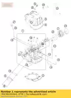 78936020044, KTM, cilinderkop cpl. ktm smr sx xc 450 2012 2013 2014 2015, Nieuw