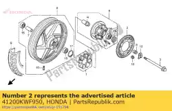 tandwiel comp., laatste dri van Honda, met onderdeel nummer 41200KWF950, bestel je hier online:
