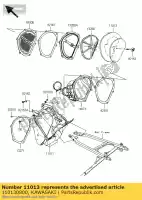 110130800, Kawasaki, élément-filtre à air kx250t6f kawasaki kx 250 450 2006 2007 2008 2009 2010 2011 2012, Nouveau