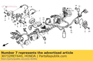 honda 30732MET640 koord, hoogspanning (2) - Onderkant