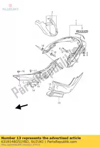 Suzuki 6318148G51YBD kap, achterspatbord - Onderkant