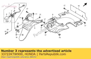 Honda 33722KTW900 basis, licentielicht - Onderkant