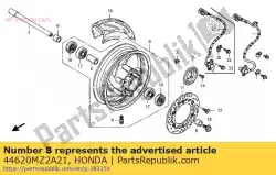 Aquí puede pedir collar, fr. Distancia entre ejes de Honda , con el número de pieza 44620MZ2A21: