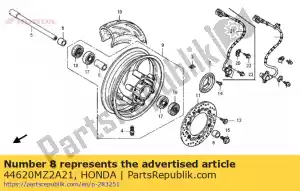 Honda 44620MZ2A21 collar, fr. distancia entre ejes - Lado inferior