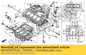 Honda 90005MFJD01 bout, ubs, 8x73 - Onderkant