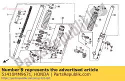 Ici, vous pouvez commander le tuyau comp., fr. Fourchette auprès de Honda , avec le numéro de pièce 51410MM9671: