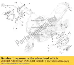 Aqui você pode pedir o l. H. Lado do corpo em Piaggio Group , com o número da peça 2H000470000XN2: