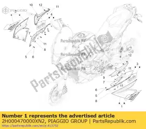 Piaggio Group 2H000470000XN2 l.h. lado do corpo - Lado inferior