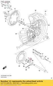 suzuki 6475128E20 entretoise, essieu arrière - La partie au fond