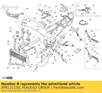 AP8121150, Piaggio Group, Arbusto 18mm aprilia af pegaso rs futura eng cc tuono 125 650 0 50 1 122 123, Novo