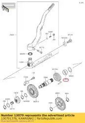 Tutaj możesz zamówić prowadnica, spr?? Yna odbicia kx250-l4 od Kawasaki , z numerem części 130701378: