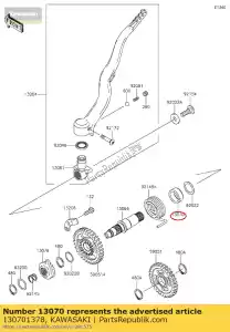 kawasaki 130701378 guide, ressort de rappel kx250-l4 - La partie au fond