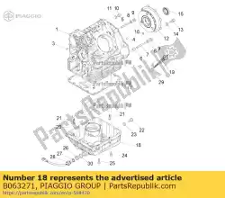 Aqui você pode pedir o copo de óleo de motor em Piaggio Group , com o número da peça B063271: