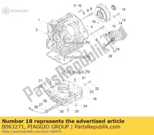 Piaggio Group B063271 copo de óleo de motor - Lado inferior