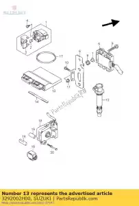 Suzuki 3292002H00 unidade de controle, fi - Lado inferior