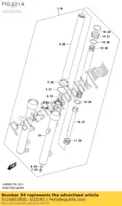 Suzuki 5116802B00 espaçador, selo - Lado inferior