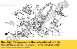 Here you can order the frame bod*nh389m* from Honda, with part number 50100MGSD50ZA: