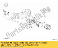 11241464376, BMW, drijfstang - 424g pl 125 mm (vanaf 01/1992) (tot 08/1992) bmw  750 1000 1100 1984 1985 1986 1987 1988 1989 1990 1991 1992 1993 1994 1995 1996 1997, Nieuw