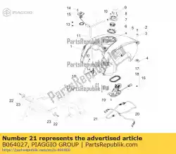 Qui puoi ordinare tubo carburante completo di giunti da Piaggio Group , con numero parte B064027: