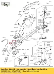 kawasaki 460121168 houder-handvat klf300-b1 - Onderkant