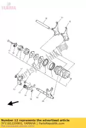 hendel, shift 2 van Yamaha, met onderdeel nummer 3Y1181220000, bestel je hier online:
