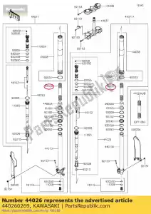 kawasaki 440260269 01 horquilla delantera de resorte - Lado inferior