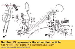 Tutaj możesz zamówić d? Wignia, l. Uchwyt kierownicy od Honda , z numerem części 53178MBTD20: