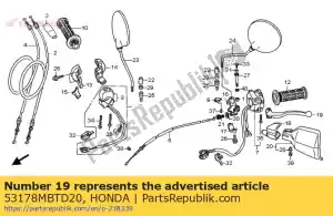 honda 53178MBTD20 d?wignia, l. uchwyt kierownicy - Dół