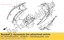 Here you can order the no description available at the moment from Honda, with part number 83700GGPD00ZC: