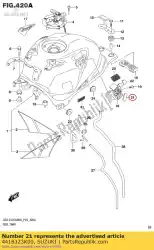 kussen, zijklep brandstoftankfuel van Suzuki, met onderdeel nummer 4418323K00, bestel je hier online: