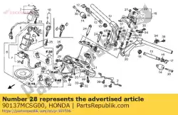 Aqui você pode pedir o parafuso, flange, 8x18 em Honda , com o número da peça 90137MCSG00: