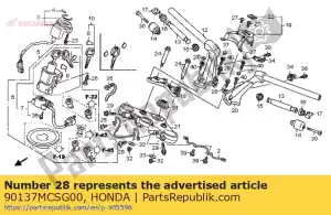 honda 90137MCSG00 parafuso, flange, 8x18 - Lado inferior