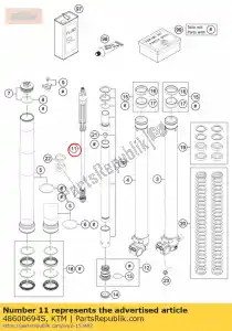 ktm 48600694S vástago de pistón cpl. - Lado inferior