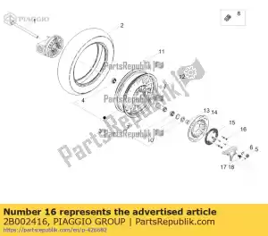 Piaggio Group 2B002416 parafuso c / flange m8x20 - Lado inferior